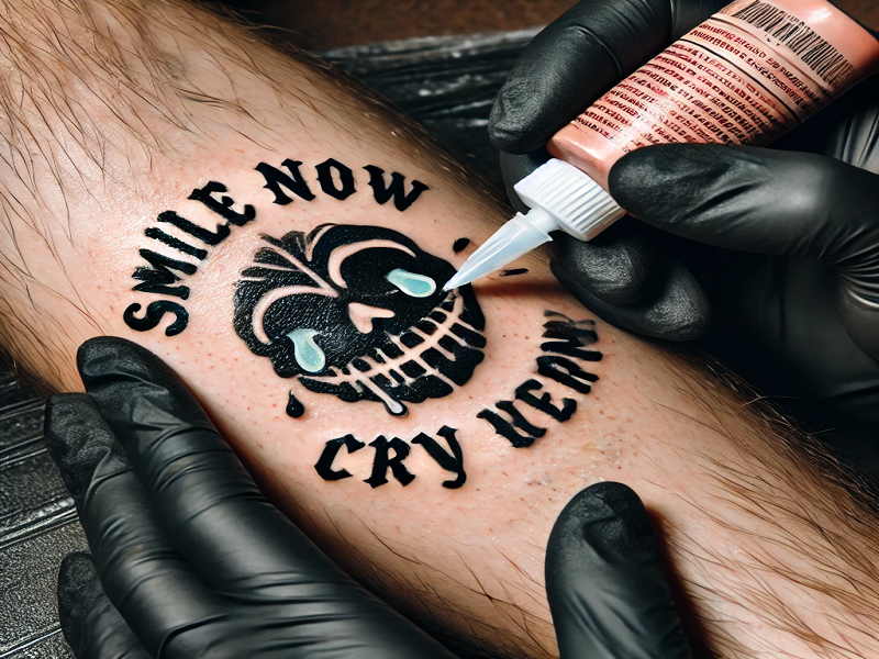 smile now cry later tattoo