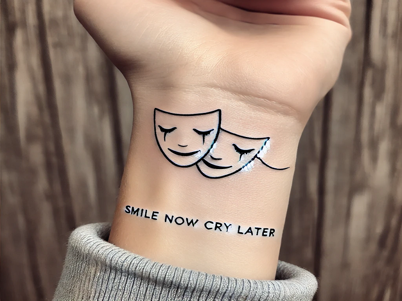 smile now cry later tattoo